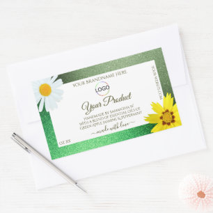 Logotipo de la etiqueta de producto Floral Green P