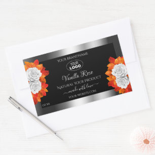 Logotipo de la etiqueta de producto negro plateado