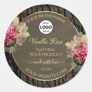 Logotipo de la etiqueta de producto Rosa rosa de g