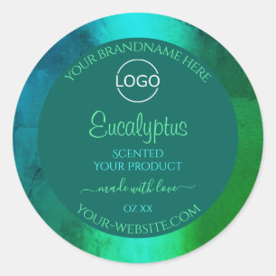 Logotipo de la etiqueta de producto Shimmery Verde