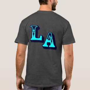 •°♥§Logotipo de LA Genial Camiseta Oscura Informal