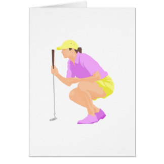 Logotipo de la mujer del golf