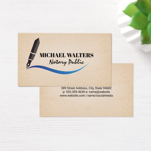 Logotipo de la pluma | Notario (Escritorio)