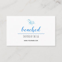 Logotipo de la tortuga Tema de la playa Tarjeta de