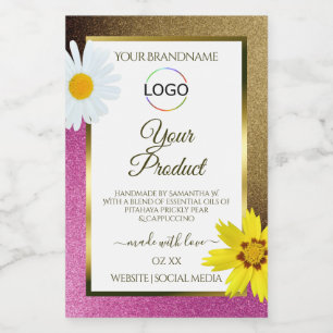 Logotipo de las etiquetas de productos blancos del