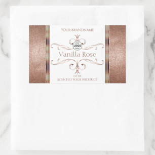 Logotipo de las etiquetas de productos blancos del