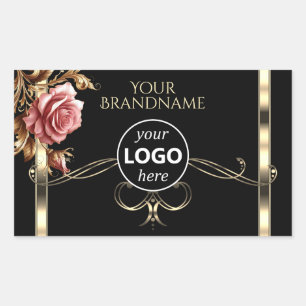 Logotipo de las etiquetas de productos de color ro