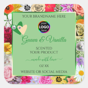 Logotipo de las etiquetas de productos multicolore