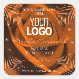 Logotipo de las etiquetas de productos Rosa naranj