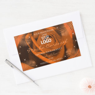 Logotipo de las etiquetas de productos Rosa naranj