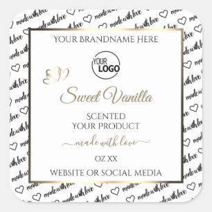 Logotipo de las etiquetas doradas del producto Bla