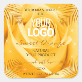 Logotipo de las hojas de palma de las etiquetas de