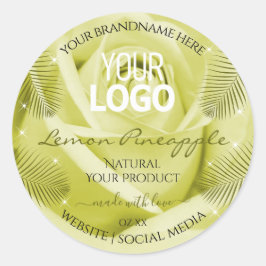 Logotipo de las hojas de palmera de las etiquetas 