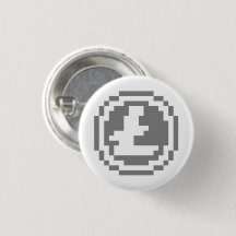 Logotipo de Litecoin LTC de 8 bits | Botón