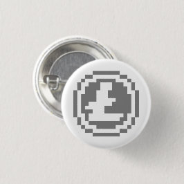 Logotipo de Litecoin LTC de 8 bits | Botón