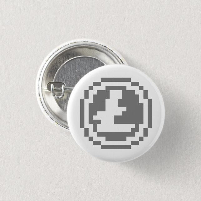 Logotipo de Litecoin LTC de 8 bits | Botón (Anverso y reverso)
