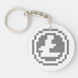 Logotipo de Litecoin LTC de 8 bits | Llavero
