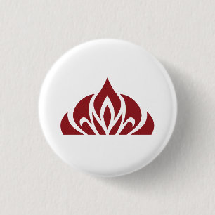 logotipo de llama roja en botón