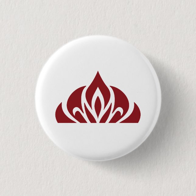 logotipo de llama roja en botón (Anverso)