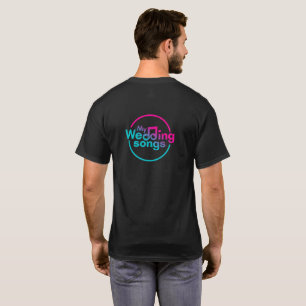 Logotipo de mi Boda Canciones camiseta negra mascu