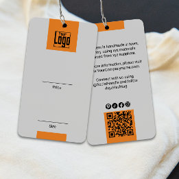 Logotipo de Naranja Gris moderno Etiqueta de preci