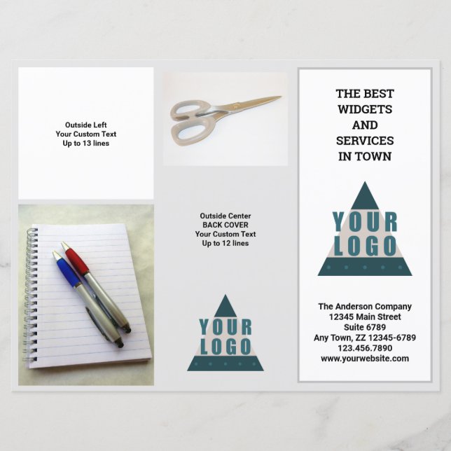 Logotipo de negocio 5 Folleto de promo fotográfico (Anverso)