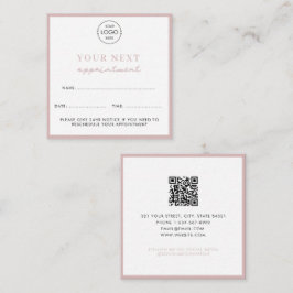 Logotipo de negocio Belleza Tarjeta de cita Rubor 