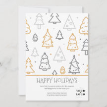 Logotipo de negocio de árbol de Navidad moderno si