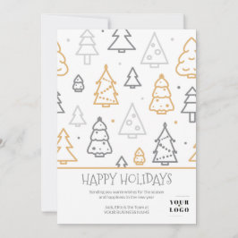 Logotipo de negocio de árbol de Navidad moderno si