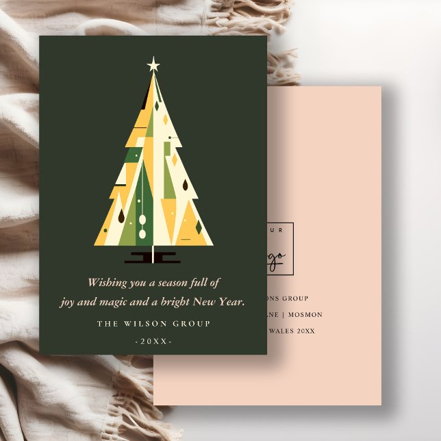 Logotipo de negocio del árbol de Navidad verde ret (Subido por el creador)
