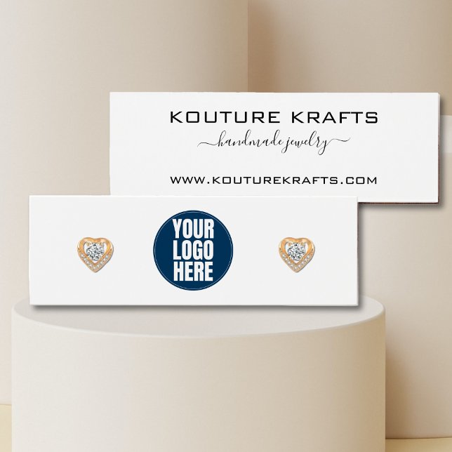 Logotipo de negocio DIY Joyería de carreras (business logo stud earring display card)