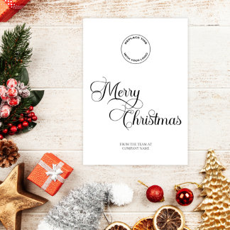 Logotipo de negocio Feliz Navidad Simplemente Text