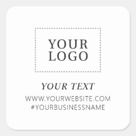 Logotipo de negocio Gracias Personalizado Pegatina