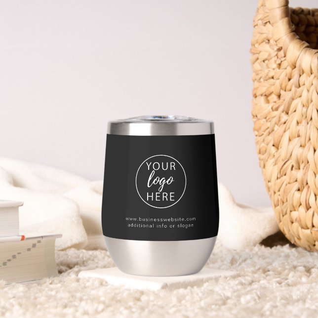 Logotipo de negocio personalizado negro (Sala de estar (girada))