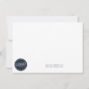 Logotipo de negocio simple y tarjeta de agradecimi
