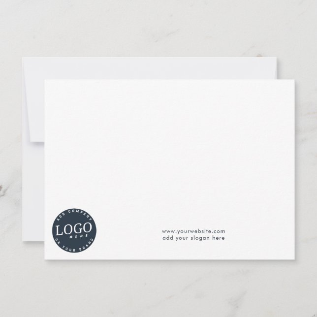 Logotipo de negocio simple y tarjeta de agradecimi (Anverso)
