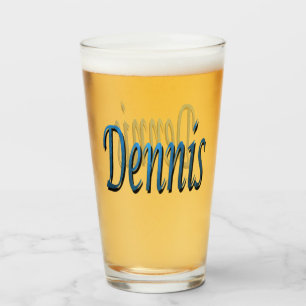 logotipo de nombre de Dennis azul,