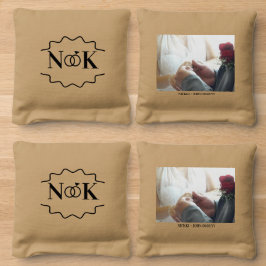 Logotipo de nombre negro del anillo del Boda moder