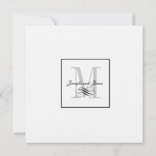 Logotipo de nombres de monograma de invitaciones d