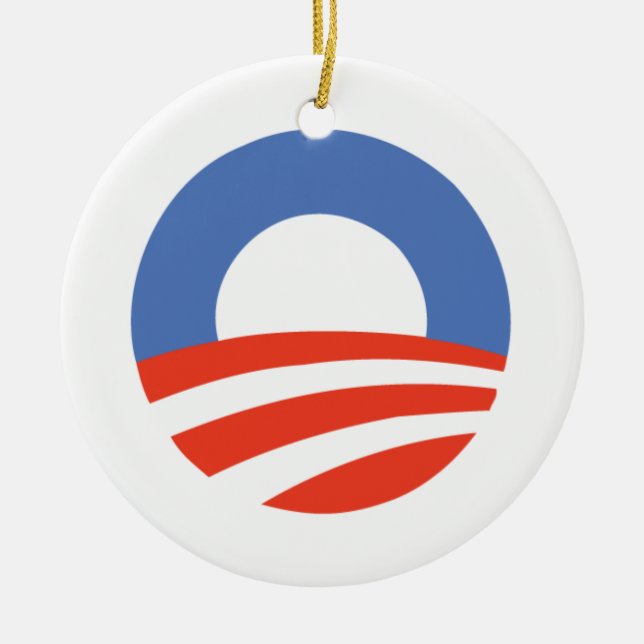 Logotipo de Obama - ornamento (Frente)