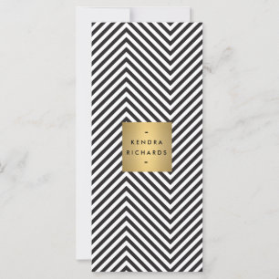 Logotipo de oro del patrón negro y blanco retro 2
