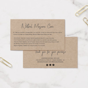 Logotipo de papel Kraft moderno Cuidado de cosméti