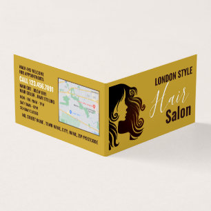 Logotipo de pelo, Estilista de pelo, Tarjeta de fi