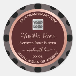 Logotipo de personalizado Borgoña Etiquetas de emb