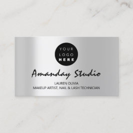 Logotipo de Personalizado de tarjetas de cita gris