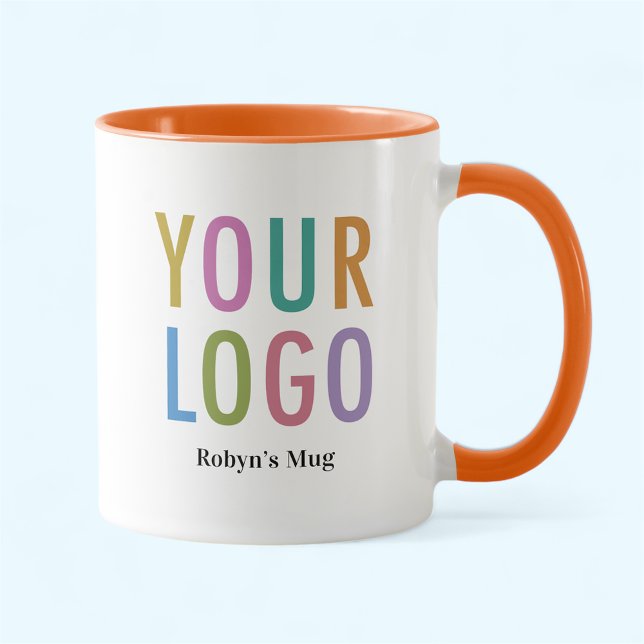 Logotipo de Personalizado de tazas de café naranja (MISOOK 11 oz Orange Two Tone Mug with Logo)