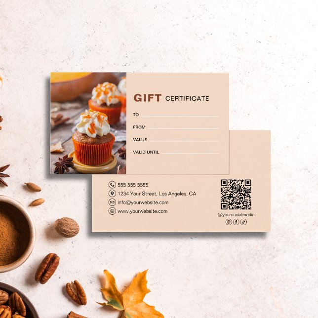 Logotipo de personalizado Foto Caída Otoño Bakery  (Custom Logo Photo Fall Autumn Bakery Business)