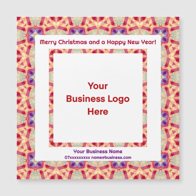 Logotipo de personalizado Magnético Feliz Navidad  (Anverso)