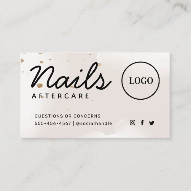 Logotipo de personalizado Tarjeta de atención post (Anverso)