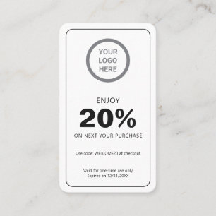 Logotipo de personalizado Tarjeta de descuento Min